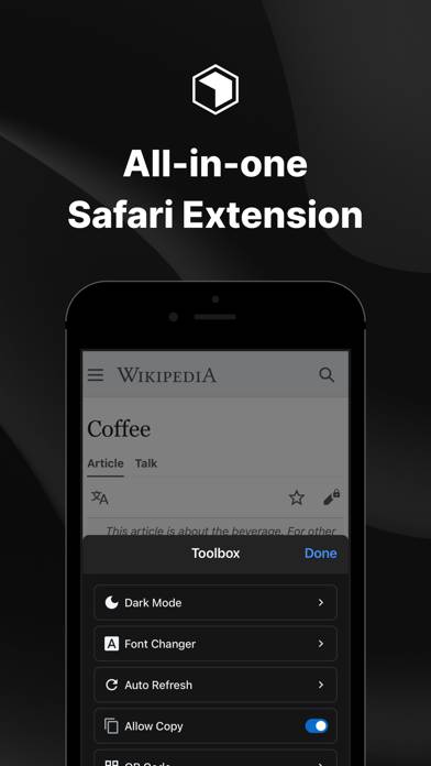 Toolbox for Safari immagine dello schermo