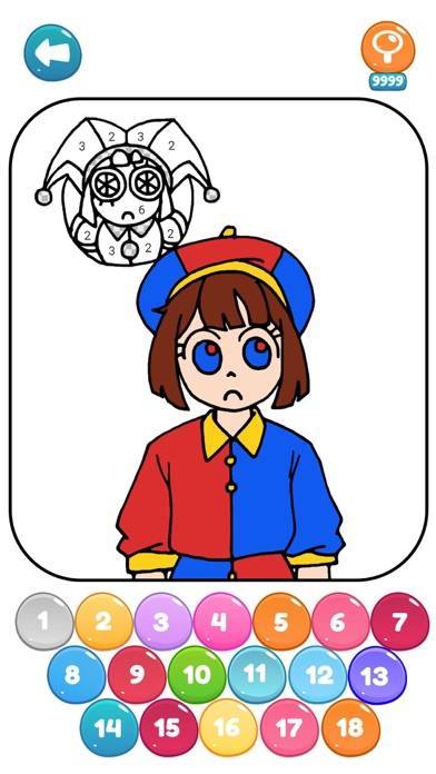 Pomni Digital circus coloring App screenshot #2