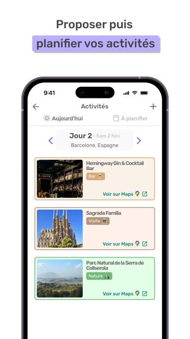 SmarTrips • Voyage entre amis Capture d'écran de l'application