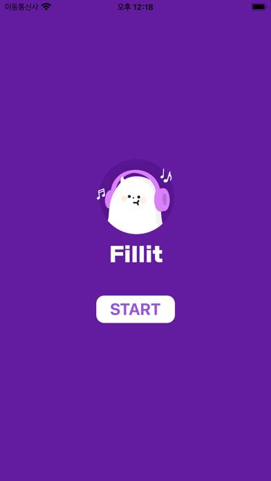 Fillit - kpop lyrics quiz game screenshot