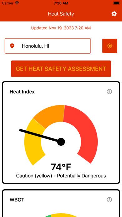 Heat Safety: Heat Index & WBGT App screenshot #2
