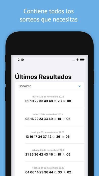 Loteria Escaner Captura de pantalla de la aplicación