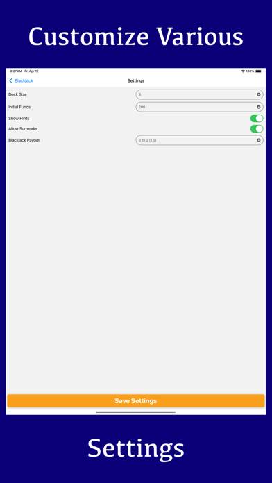 Blackjack Strategy Training game screenshot