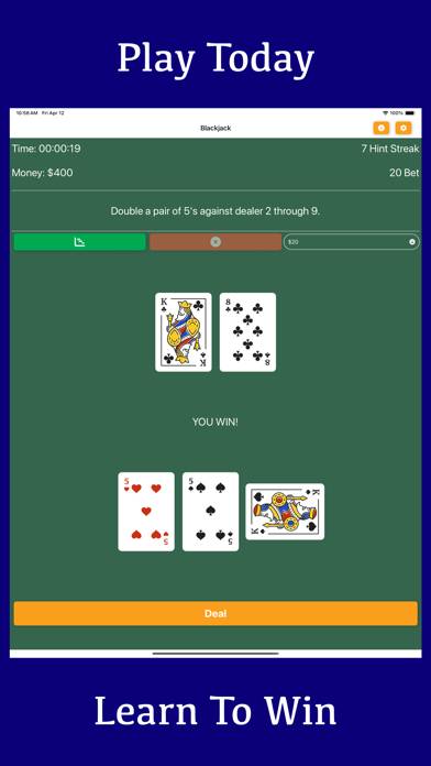 Blackjack Strategy Training game screenshot