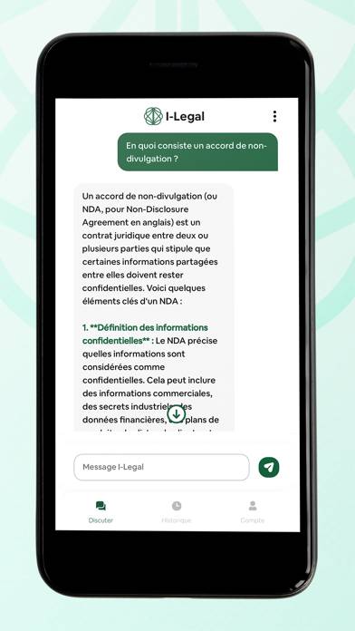 I-Legal Capture d'écran de l'application