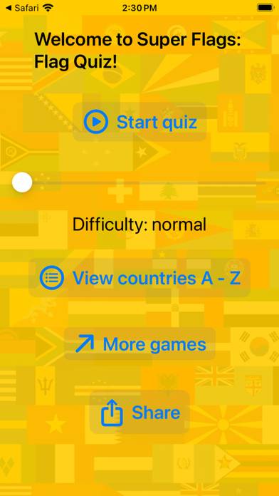Super Flags: Flag Quiz Schermata dell'app #1