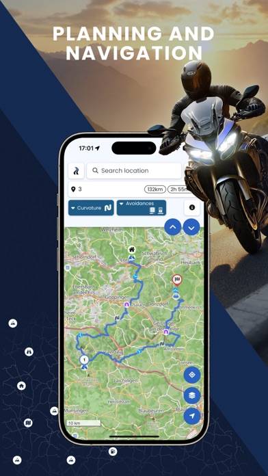 Kurviger Motorcycle Navigation Bildschirmfoto