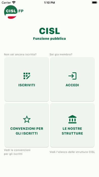 CISL Funzione Pubblica Schermata dell'app