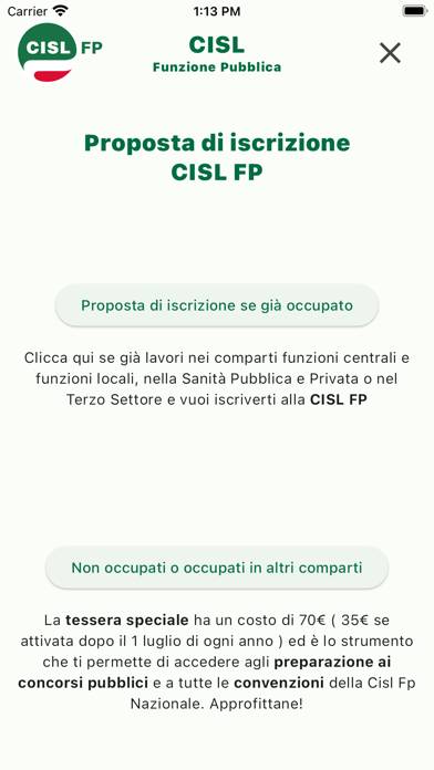 CISL Funzione Pubblica Schermata dell'app