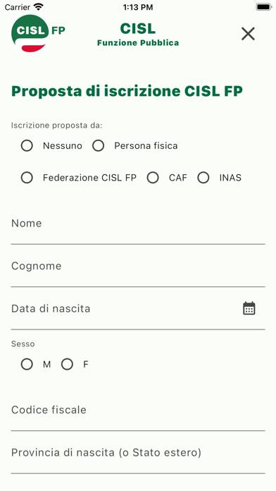 CISL Funzione Pubblica Schermata dell'app