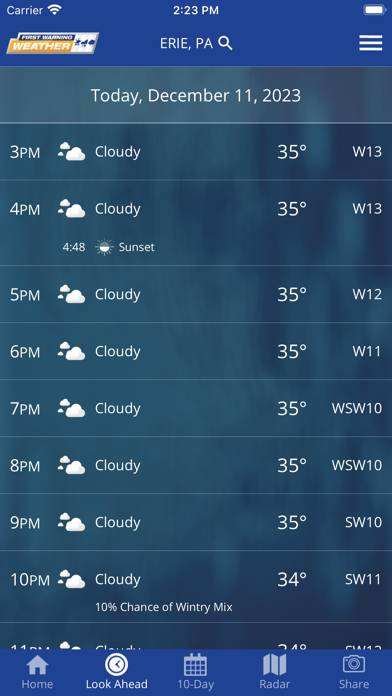 Erie Weather App screenshot #2