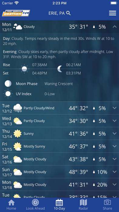 Erie Weather App screenshot #3