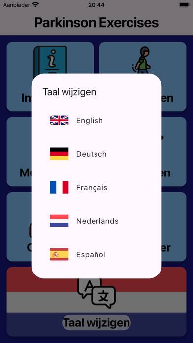 Parkinson-Übungen App-Screenshot