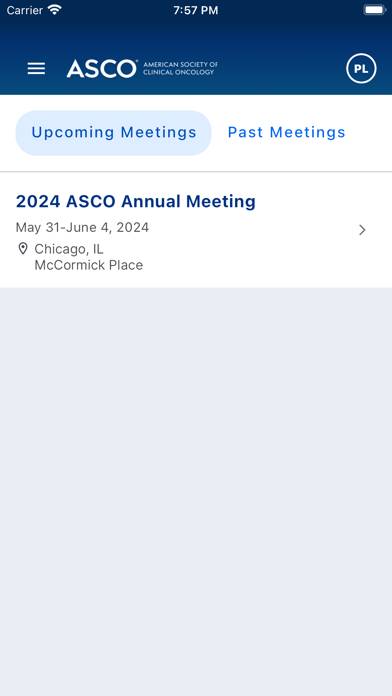 ASCO Meetings immagine dello schermo