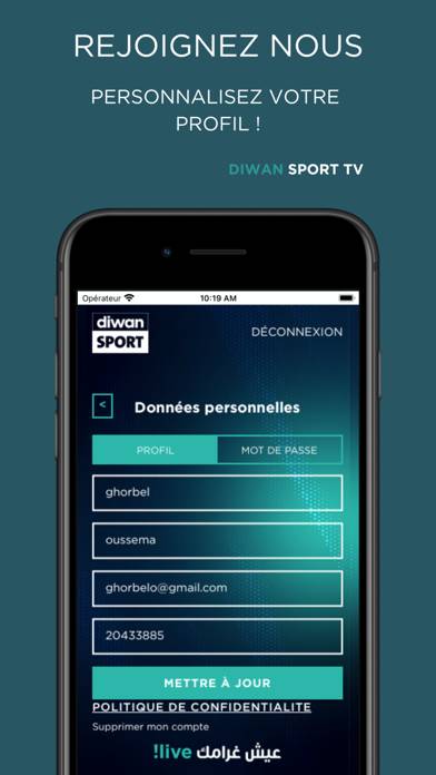 DiwanSports Capture d'écran de l'application