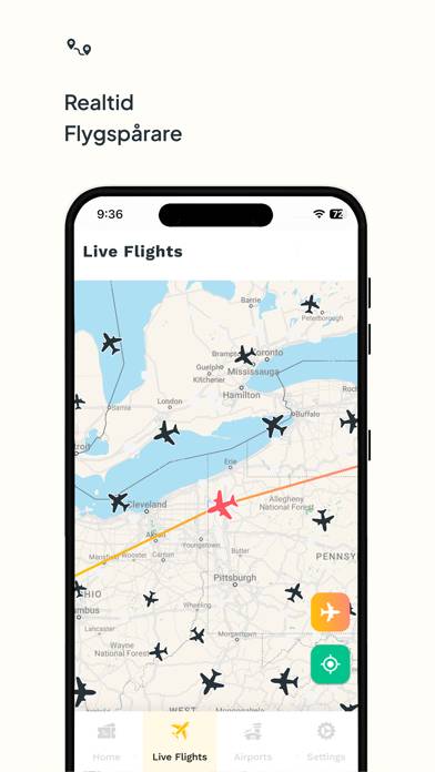 Flymat: Flugtracker Bildschirmfoto