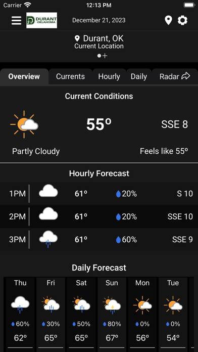 Durant Weather Radar App screenshot
