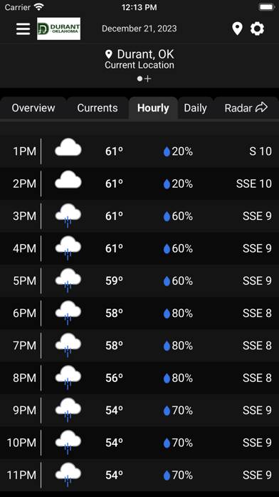 Durant Weather Radar App screenshot