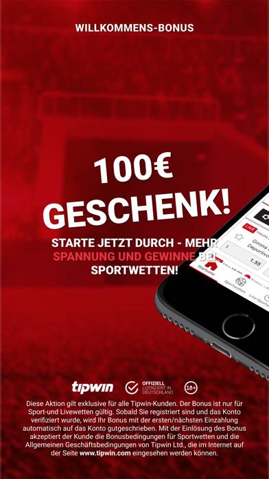 Tipwin Sportwetten App-Screenshot