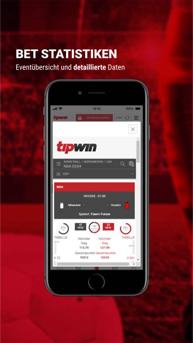 Tipwin Sportwetten App-Screenshot