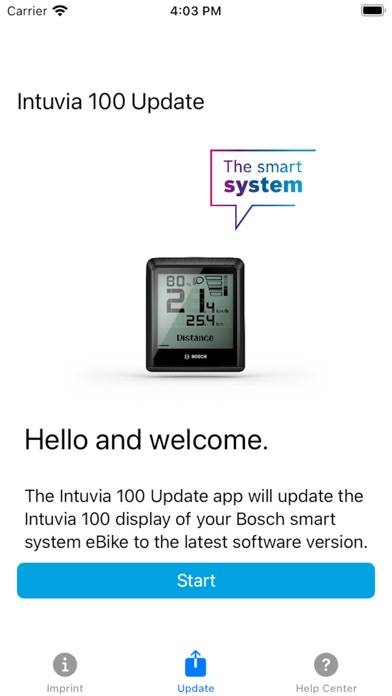 Intuvia 100 Update Bildschirmfoto