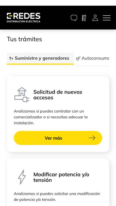 E-REDES Distribución Captura de pantalla de la aplicación