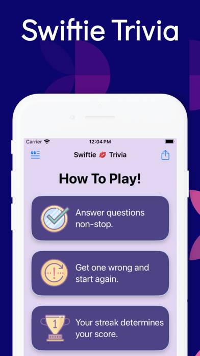 Swiftie Trivia App-Screenshot #1