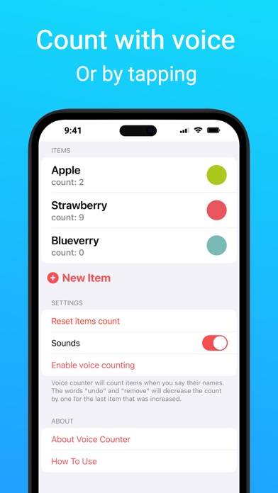 Voice Counter Captura de pantalla de la aplicación