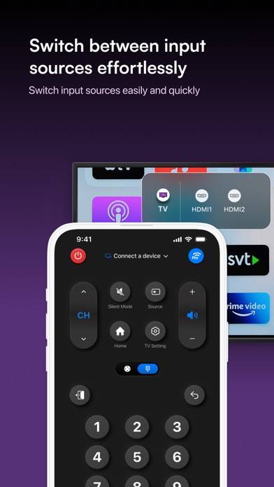 Universal TV Remote App. App screenshot