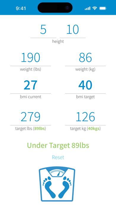 Target BMI Calculator App screenshot #2