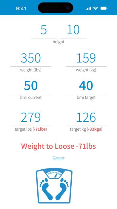 Target BMI Calculator App screenshot #3
