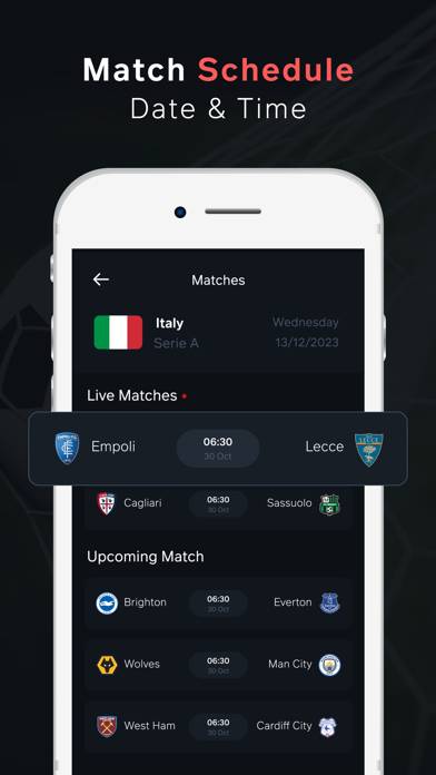 Live Football TV Schermata dell'app