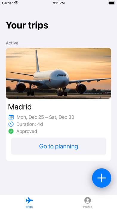 BusinessTrip App screenshot