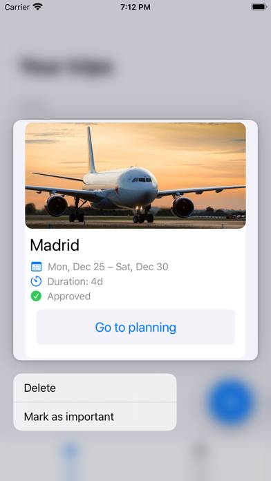 BusinessTrip App screenshot