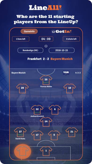 GetIn! FootballQuiz game screenshot