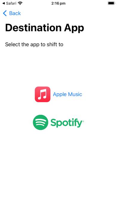 Playlist Shift App screenshot