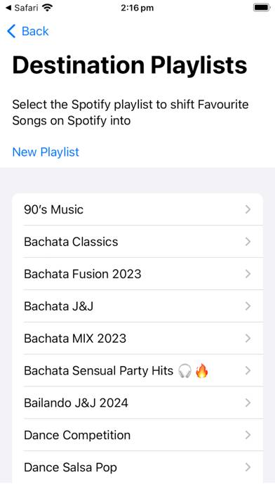 Playlist Shift App screenshot