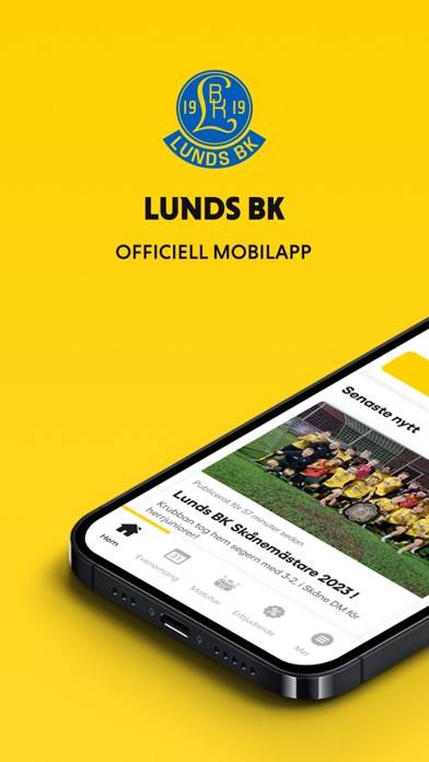Lunds BK App skärmdump #1