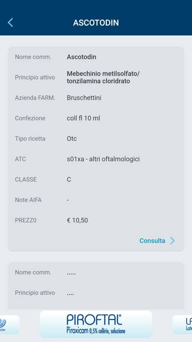 Farmaguida in Oftalmologia Schermata dell'app