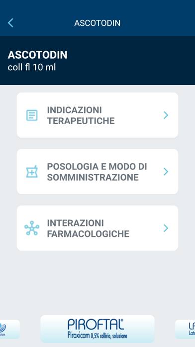 Farmaguida in Oftalmologia Schermata dell'app