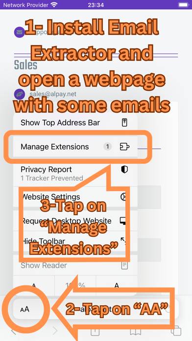 Email Extractor for Safari App screenshot #1