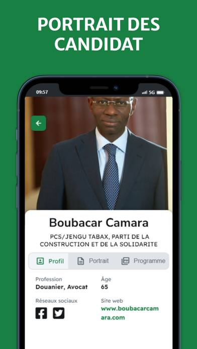 Sénégal Vote Capture d'écran de l'application