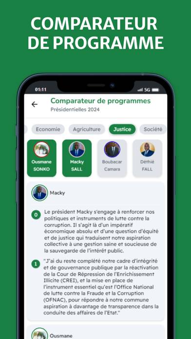 Sénégal Vote Capture d'écran de l'application