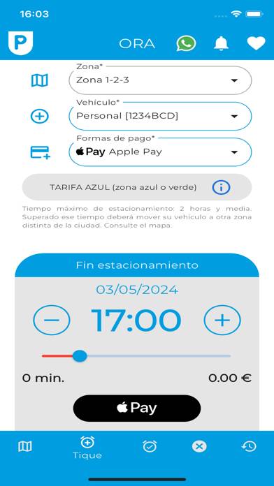 AparcaMurcia Captura de pantalla de la aplicación