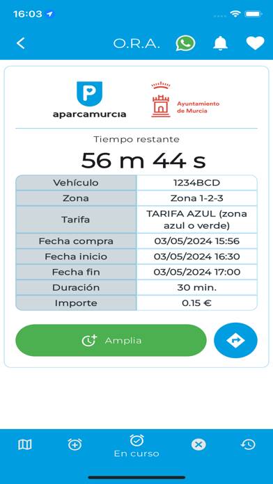 AparcaMurcia Captura de pantalla de la aplicación