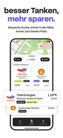 BesserTanken: Spritpreise App Bildschirmfoto