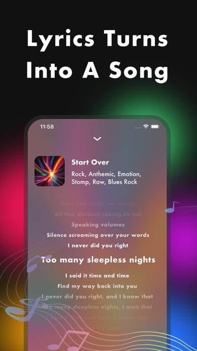 Sunno AI:Song Generator Captura de pantalla de la aplicación #3