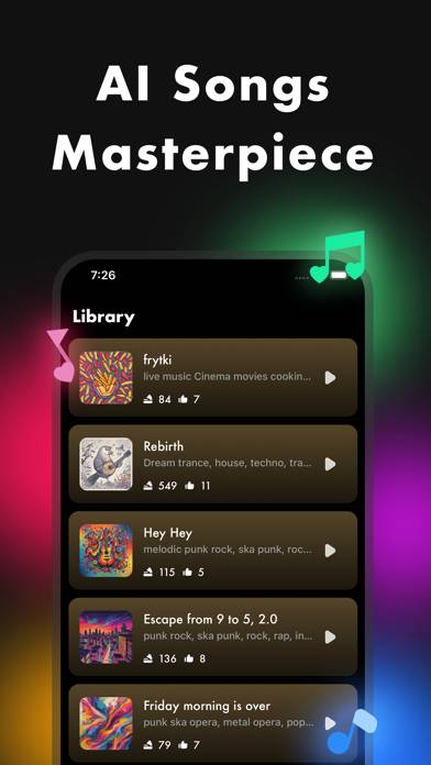 Sunno AI:Song Generator Captura de pantalla de la aplicación #4