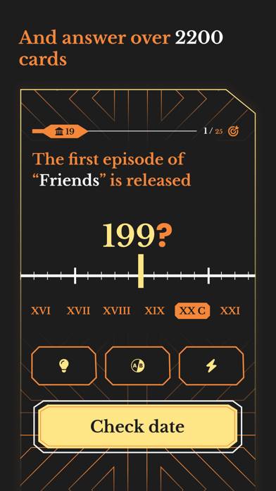 History Date Guesser schermata del gioco