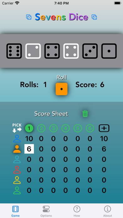 Sevens Dice screenshot